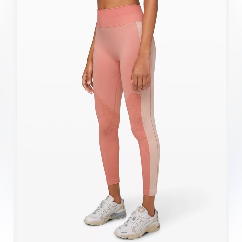 Lululemon Pink Ebb to Train Tight Abstract Size 8